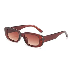 Chic Vintage Luxury Gradient Square Sunglasses (Brown)