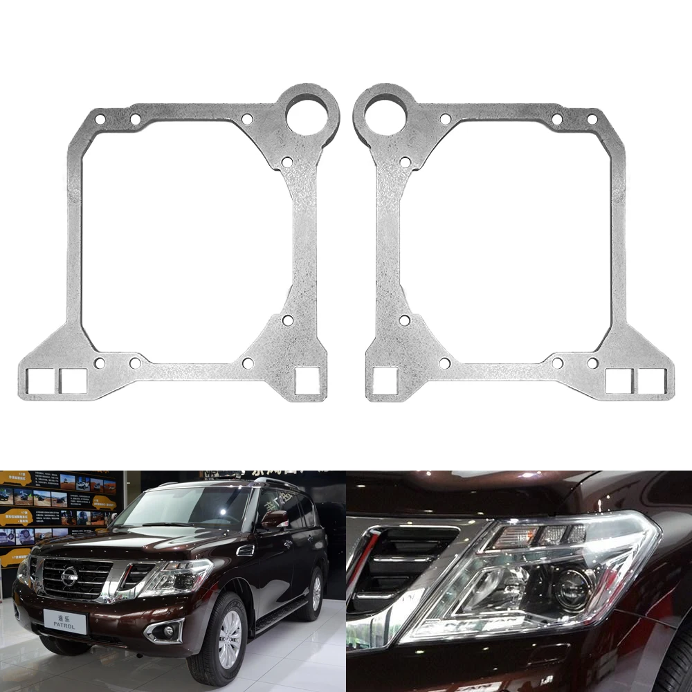 

Адаптер для стайлинга автомобиля Taochis, кронштейн для фар для Nissan (подходит как для галогенных, так и для эритров), патруль 2014-2018, ближний свет