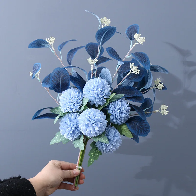 

Table Tennis Daisy Bouquet,Simulation Bouquet of Chrysanthemum Hand Bouquet,Photography Props,Wedding LivingRoom Home Decoration