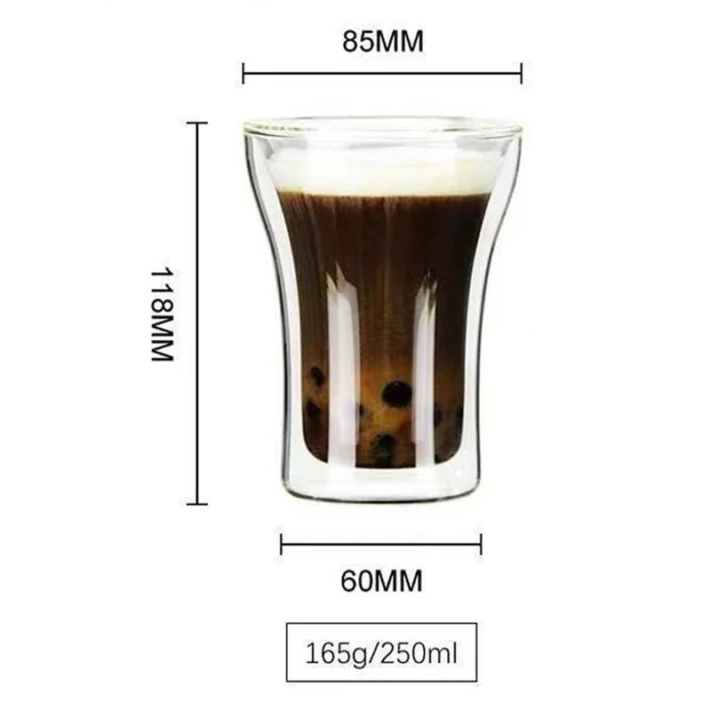 Double Layer Glass Coffee Cup Heat Resistant