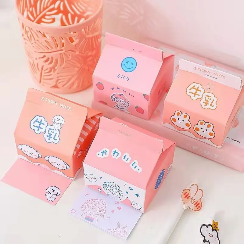 우유 판지 메모 패드, 과일 스티커 없는 메모 데칼, 스크랩북 DIY 메모장 문구류, 학교 용품, 200 장