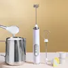 Portable Rechargeable Electric Milk Frother Foam Maker Handheld Foamer High Speeds Drink Mixer Coffee Frothing Wand whisk 1