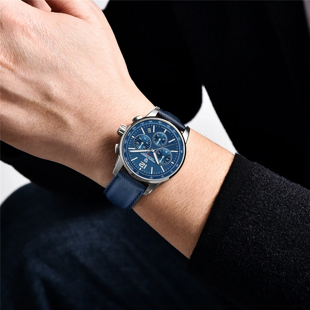 2022 New PAGANI Design Pilot Men's Sports Quartz Watchse Luxury Top Brand Sapphire Stainless Steel Chronograph Reloj Hombre