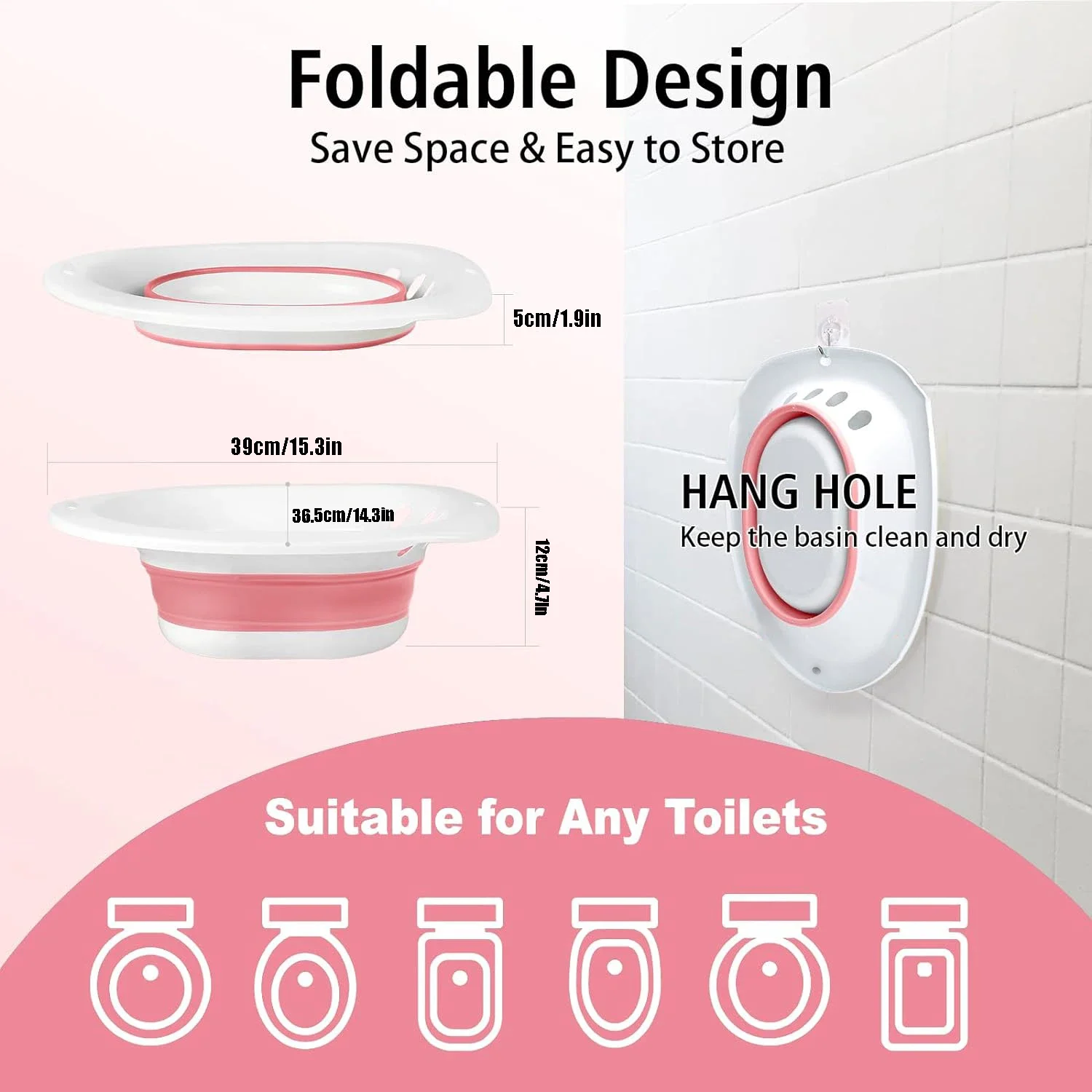 Sitz Bath for Hemorrhoids, Sitz Bath for Toilet Seat, Postpartum Care, Sits Kit Women, Collapsible, Flusher Hose