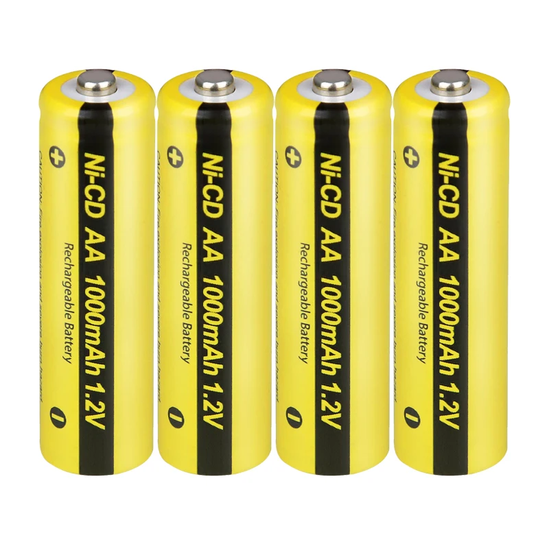 

4pcs PKCELL 1000mAh 1.2V AA NiCd Rechargeable Industrail Batteries Button Top