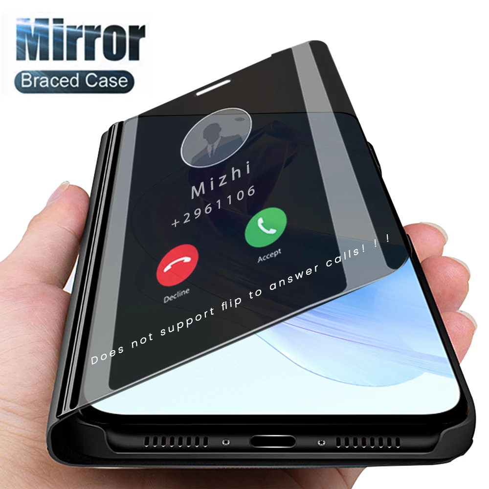 Smart Mirror Leather Magnetic Flip Stand Cover On Per Honor 90 Lite 90 Lite 5G 2023 Crt-Nx1 6.7 "Book Coque Honor90 Light 5G Case