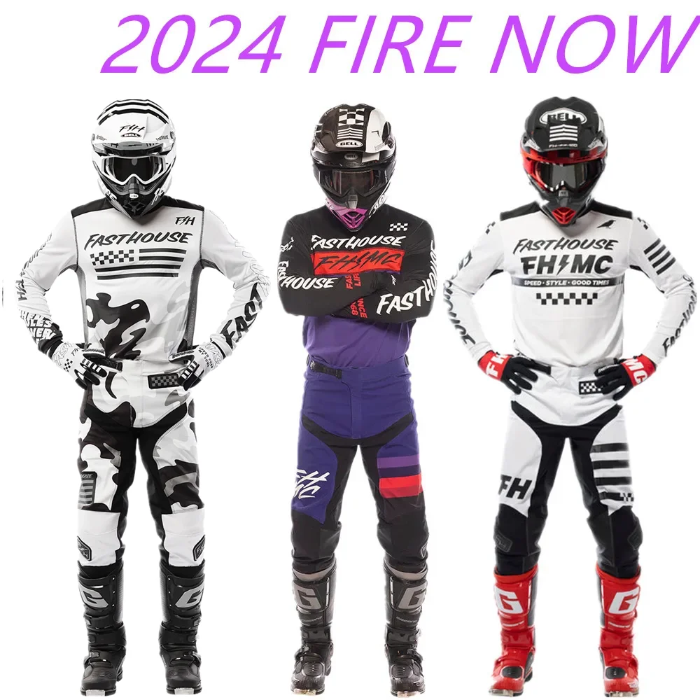 Motocross Gear Set Podium FXR Moto MX Jersey Set Dirt Bike Motocross Gear Set ATV Motorcycle Combo Off Road Jersey And Pant