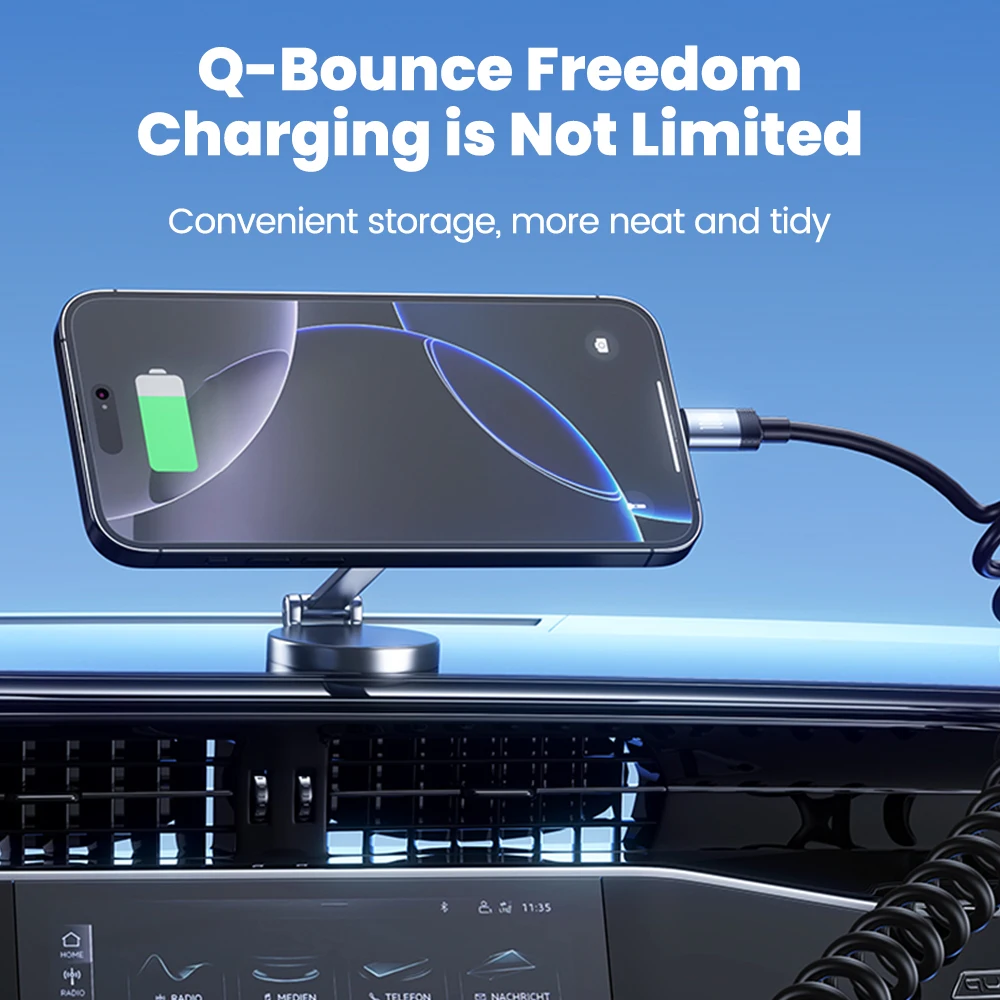 Enhanced High-Speed 100W USB Type C Spring Cable