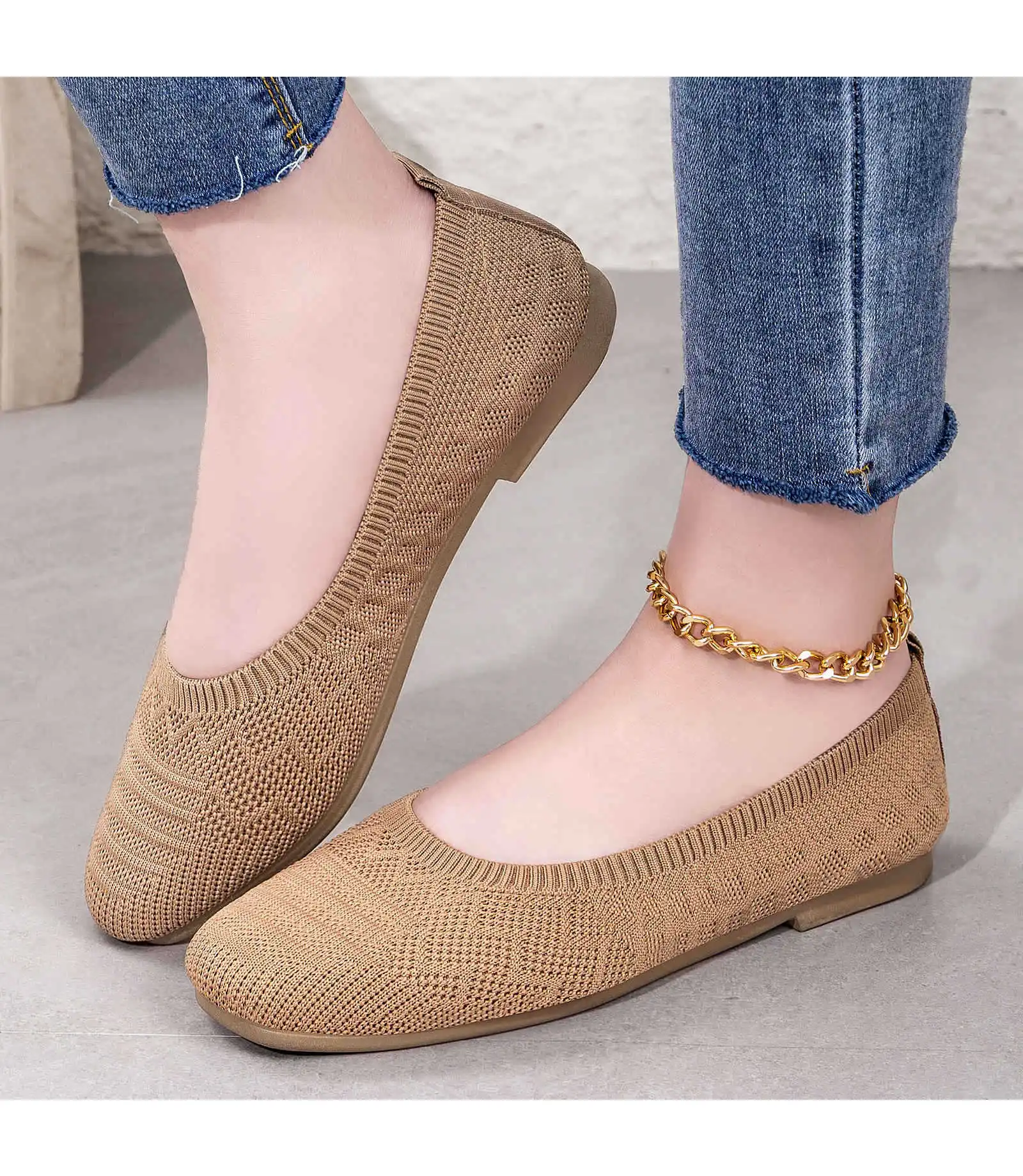 أحذية نسائية عصرية وعملية للربيع، أحذية قماشية مسطحة جديدة بنعل ناعم، أحذية كاجوال سهلة الارتداء للنساء
