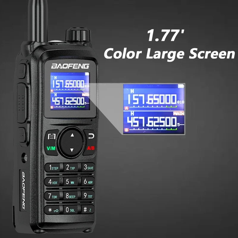 Baofeng UV 28 Pro Max Walkie Talkie High Capacity USB Type-C Charging High Power NOAA 999 Channel Two Way Radio Long Range DTMF 3