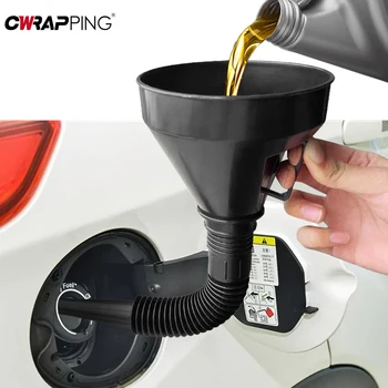 Imbuti di rifornimento del motore dell'auto con filtro olio benzina riempimento filtro tubo di prolunga tubo imbuto strumento accessori auto universali