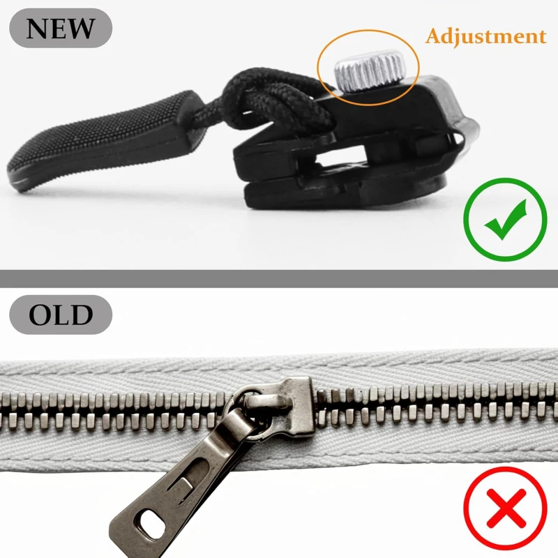 Instant Zippers Universal Fix Zippers Repair Kits Replacement Slider Teeth Rescue New Designs For DIY Sew 12PCS/Set