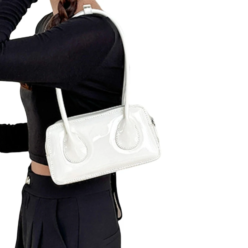 Fashion Women Handbag PU Leather Underarm Shoulder Bag with Top Handle E74B