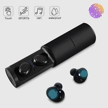 

RYWER Bluetooth Headset Wireless Earbuds Headphones with 24Hrs Charging Case Sweatproof Earbuds Built-in Mic Stereo Earphone