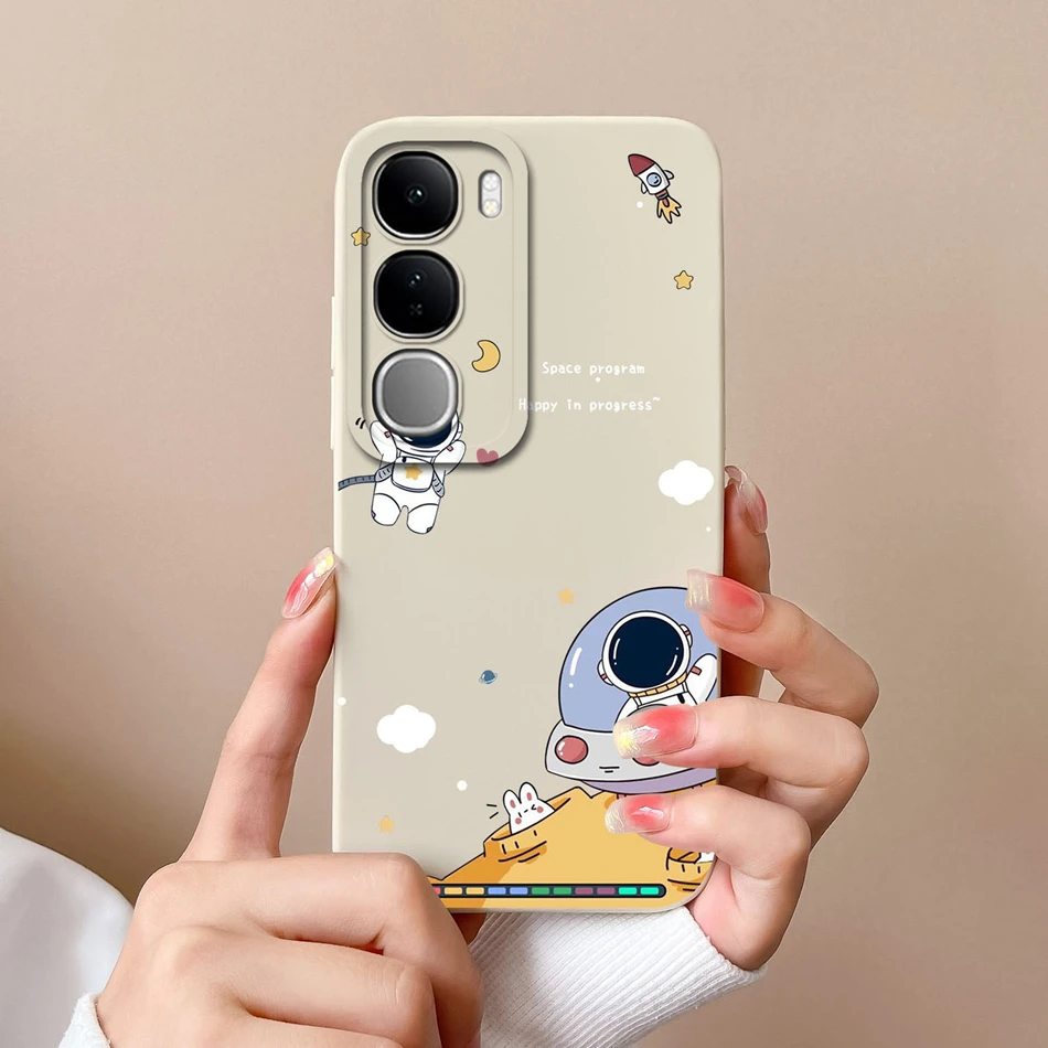 Cute Astronaut Full Protection Soft Silicone Phone Case - High Quality Back Cover
