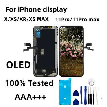 아이폰 X XR XS 맥스 11 12 프로 맥스 LCD 디스플레이, 인셀 스크린 지지대, 3D 터치 트루, 아이폰 7 8 플러스 X XS 1 용 OLED 스크린, 신제품