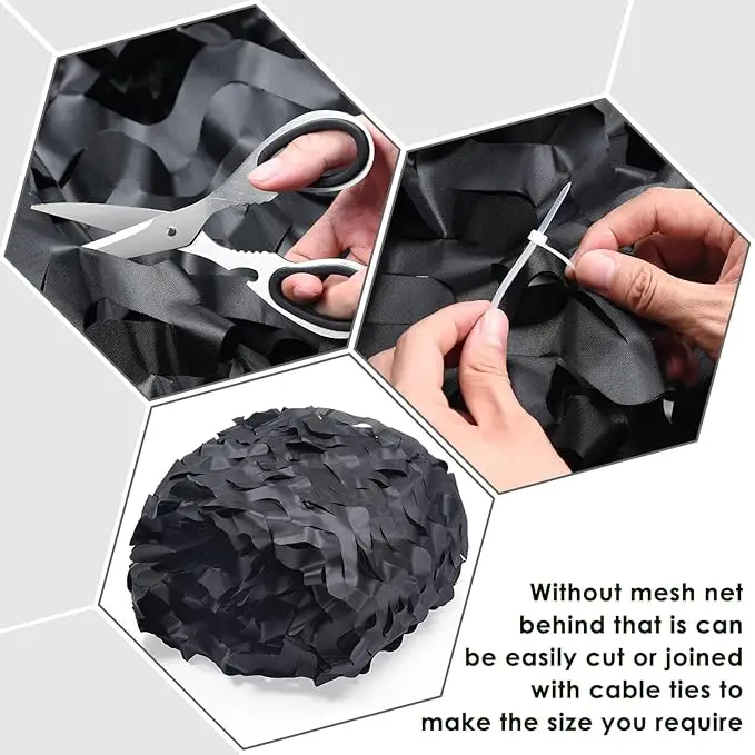 Camo Netting 1.5M*2 3 4 5 6 9 10M bulk roll white black green jungle mesh camouflage CamoSystems Net with Mesh Cover Decoration