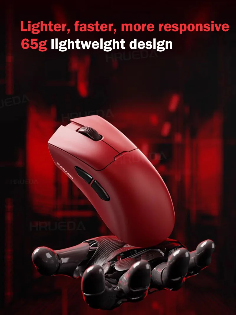 EWEADN A5 Pro Ultra Wireless Lightweight E-sports Mouse Ergonomic Tri-mode PAW3395/3311 22K/26K DPI Low Latency Gaming Mouse
