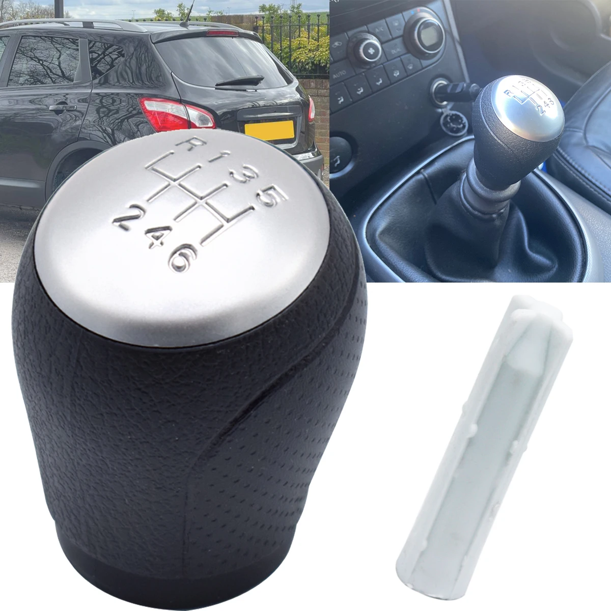 6 Speed Gear Shift Knob For Nissan Qashqai J10 Dualis Stick Shifter
