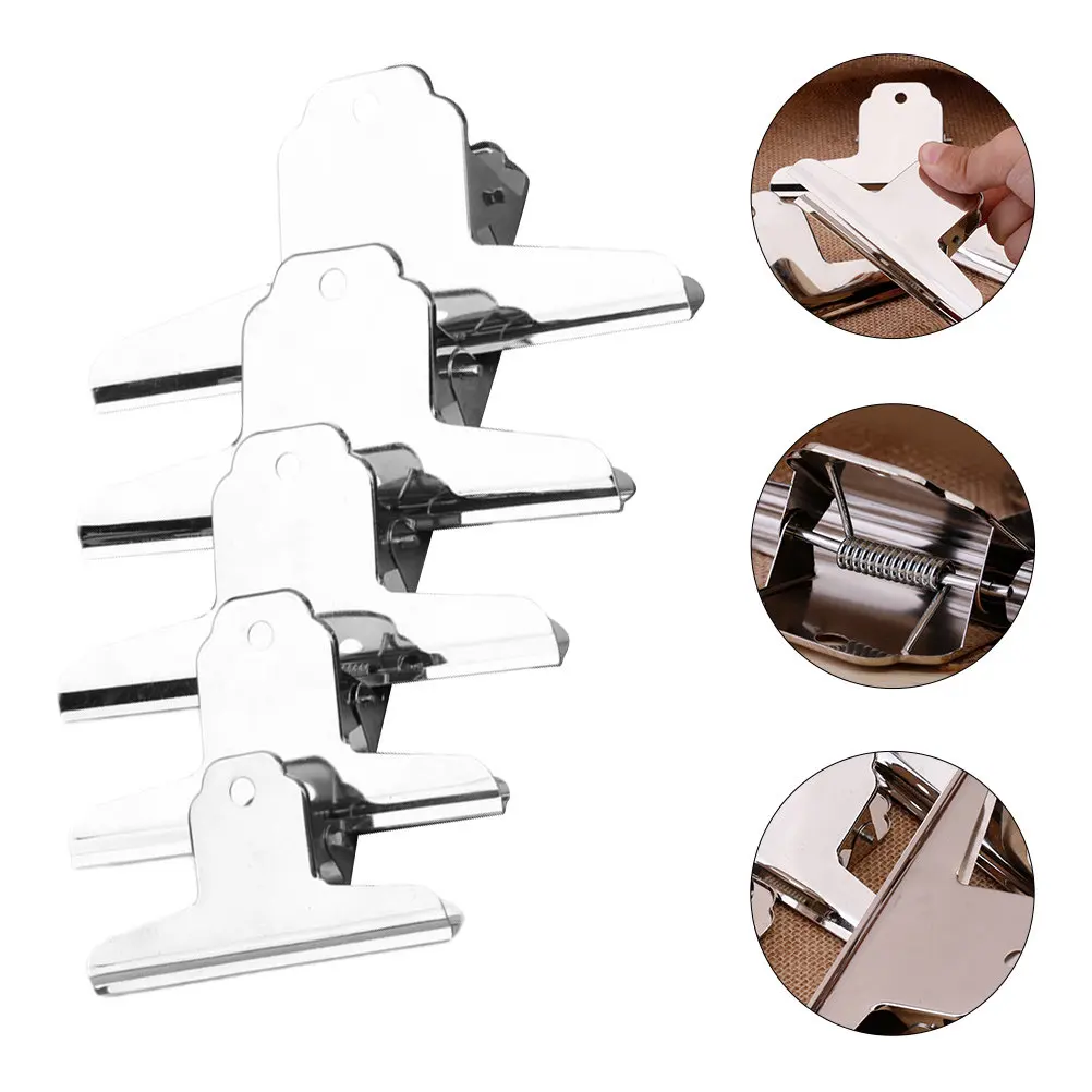 5Pcs 대형 금속 바인더 클립 예술가를위한 매우 강력한 드로잉 보드 클립 학생 사무원 파일 클램프 종이 클램프