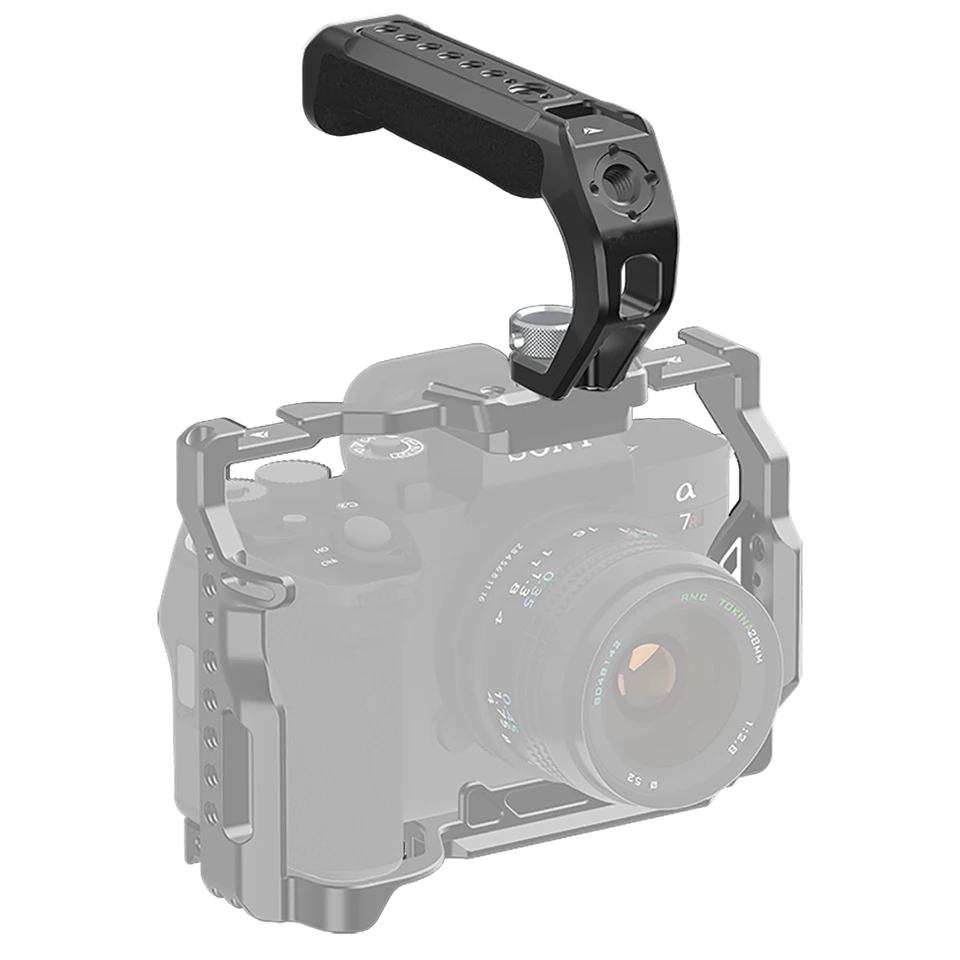 Impugnatura Superiore In Alluminio Per Gabbie DSLR Nikon E Canon – Con Slitta Fredda E Viti Antirotazione