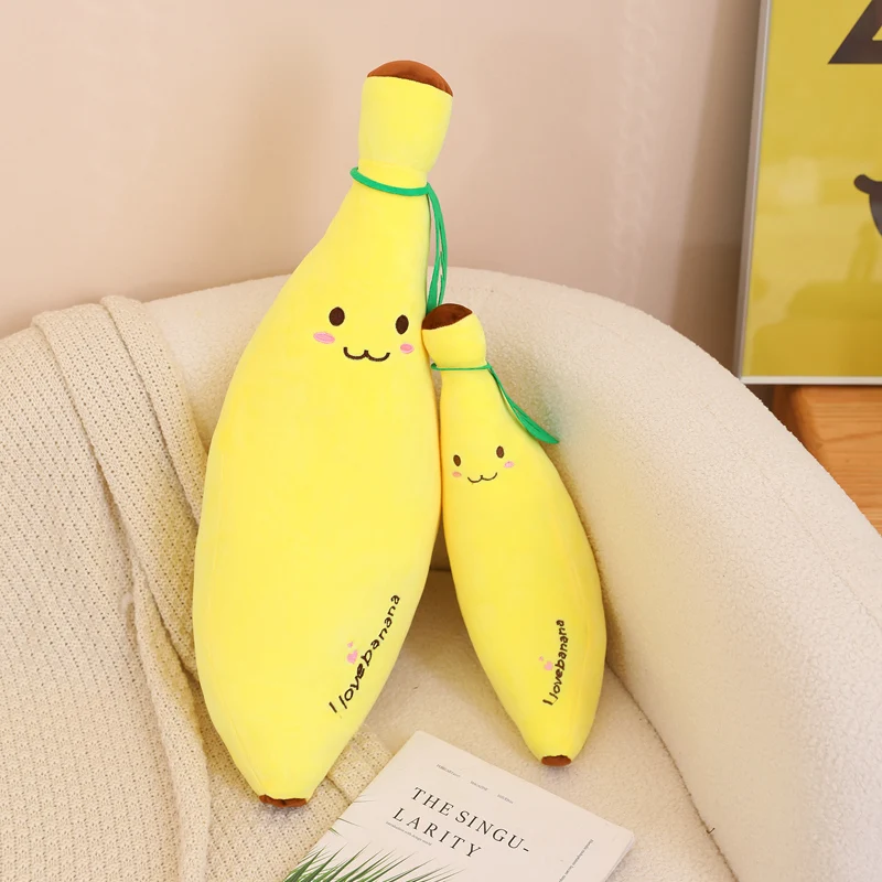 

Soft Cartoon Smile Banana Plush Toys Stuffed Fruit Pillow Cushion Creative Girls Valentine's Gift Baby Appease Plushies Toy Doll