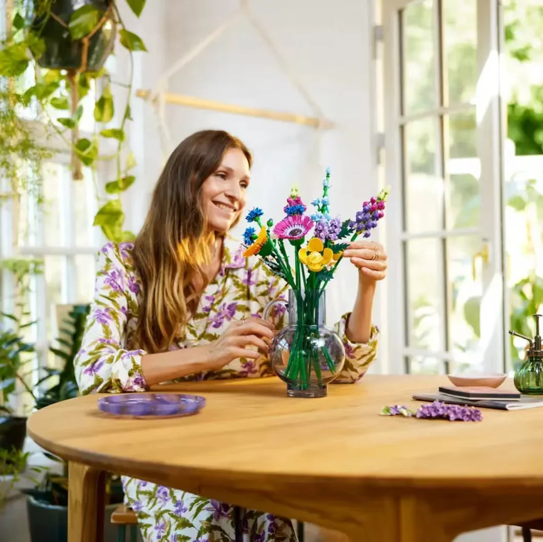 창의적인 새로운 '아이콘즈 영원한 꽃다발 10313 블록 세트, 식물 홈 데코 장난감 소녀 생일 선물 로맨틱 장난감