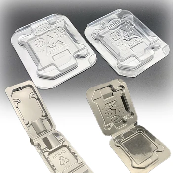 10pcs CPU Clamshell Tray Box AMD Case Holder Protection For AMD AM2 AM3 FM1 FM2 Shell CPU Protection Box CPU Plastic Box 1