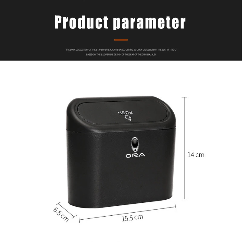 1PCS Car Trash Can Hanging Vehicle Trash Bin For GWM ORA Good Cat Funky Cat Ballet EV ORA 03 03GT Auto Interior Accessories