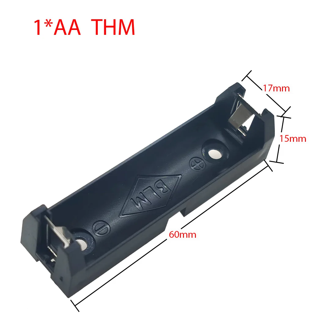 SMT SMD 단일 AA 배터리 홀더, 14500 배터리 박스, 핀 포함, 1 AA 배터리 박스