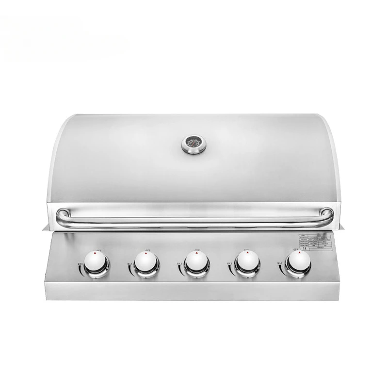 

Outdoor Kitchen RV Gas Grill Barbecue 5 Burner Built in Counter Top Stainless Steel Professional BBQ