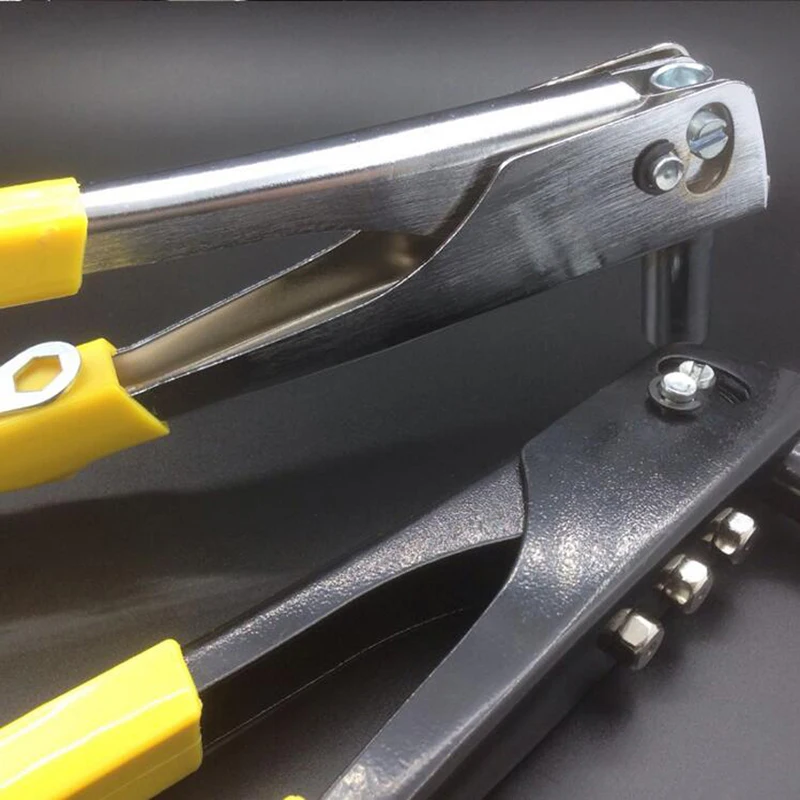 Stainless Steel Manual Double Handle Rivet Gun Hand Riveter Pull Willow Gun Metal Woodworking Hand Tools Repair Kit