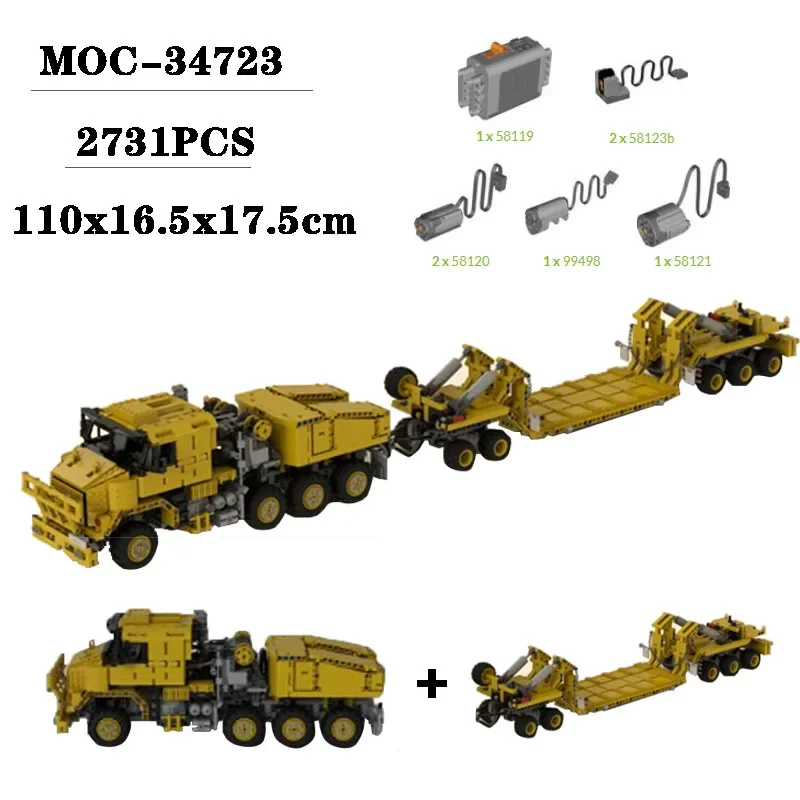 

New MOC-34732 Extended Range Mobile Tactical Truck with Trailer Model Adult and Children's Toy Gifts Birthday and Christmas Toy
