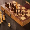 Free Shipping 29x29cm 3 in 1 Chess Chekers Backgammon Developing Strategic Thinking Foldable Chess Board Best Gifts Family Games 2