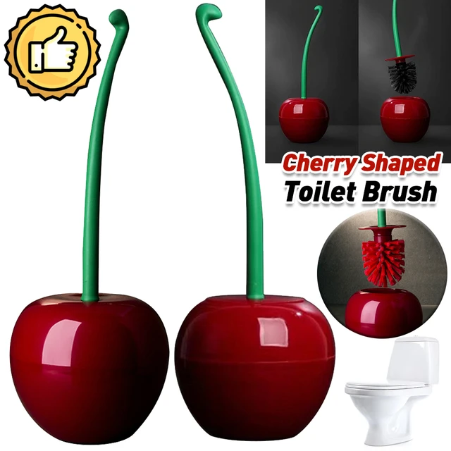 Scopino per wc creativo a forma di ciliegia con Set di Base manico lungo in  Nylon con setole morbide accessori per la pulizia dell'angolo del lavabo  del bagno - AliExpress