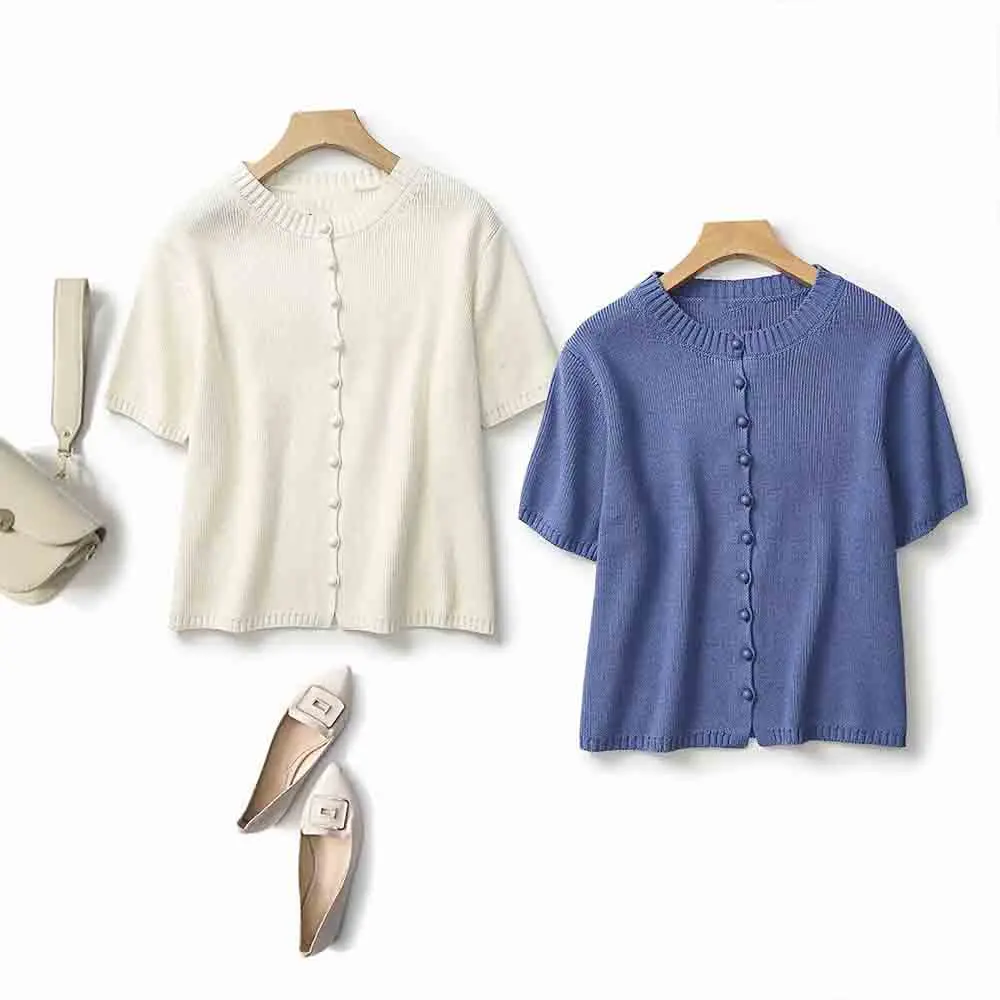 

Женский укороченный кардиган на пуговицах, повседневный трикотажный винтажный кардиган с круглым вырезом и длинным рукавом, женская верхняя одежда, шикарные топы