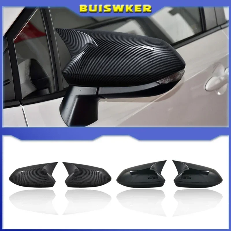 

Чехол для зеркала заднего вида Toyota Corolla 2019 2020, чехол из углеродного волокна с рисунком или черный чехол