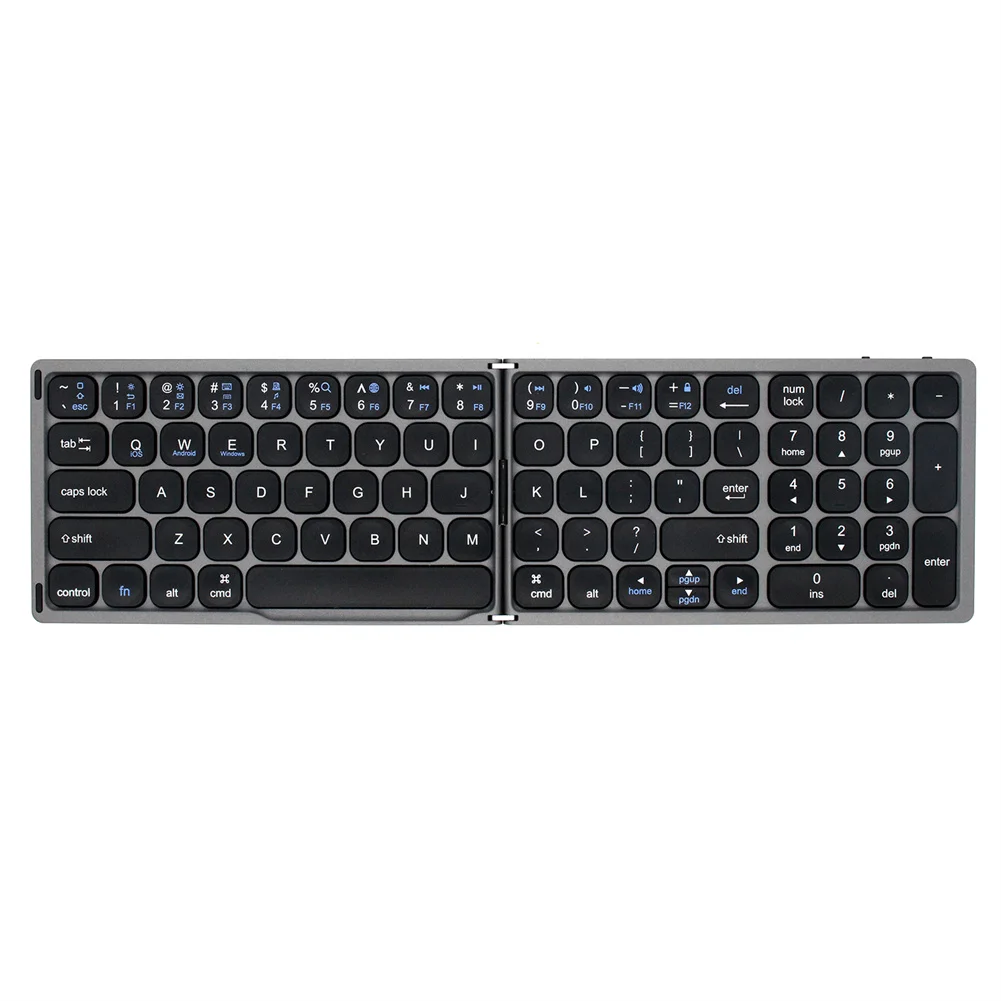 

Foldable Keyboard Portable Wireless Keyboard Rechargeable Ultra Silence Keyboard Compatible For Android Windows IOS Devices