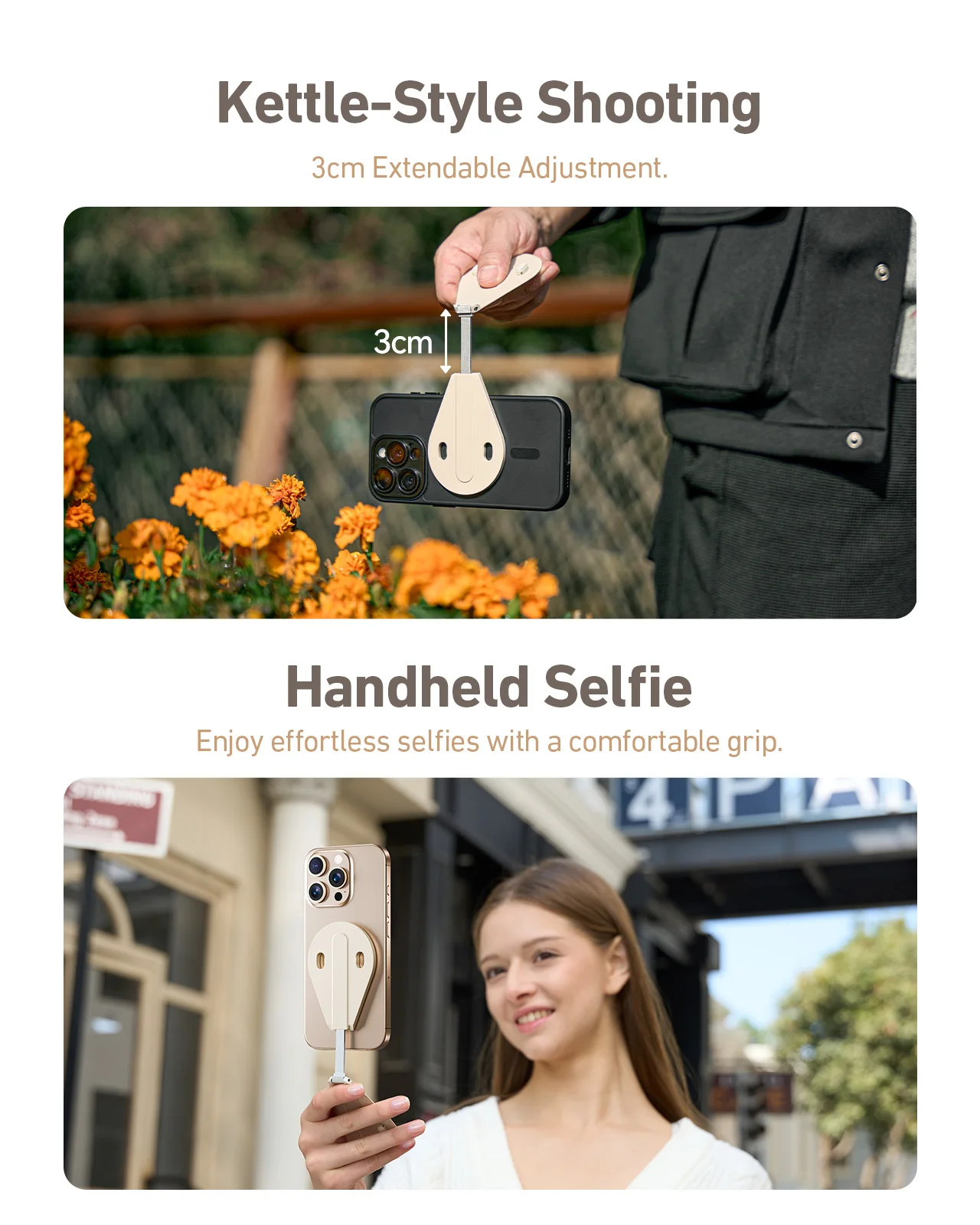 TELESIN Magnetic Multi-function Mobile Phone Holder 300&deg; Rotation Phone Camera Shoot Stabilizer Stand Desk Holder Stand