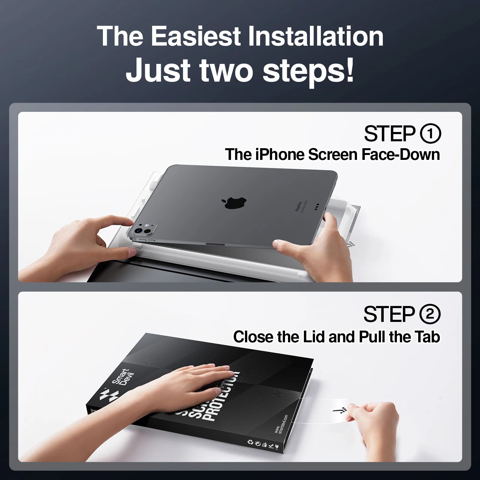 SmartDevil Dust-free Box Tempered Glass Film for iPad 2025 iPad Pro 2024 HD Screen Protector for iPad Air 11 inch Anti-scratch - Image 3