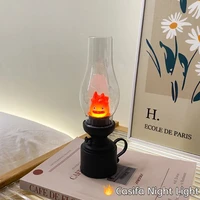Retro Flame Table Lamp Night Light Home Decorative Flame Lamp for Desktop Vintage Flame Lighting 3