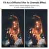 Neewer 1/4 Black Diffusion Mist Dreamy Effect 4"x5.65 Cinema Square Filter with HD Optical Glass For Matte Box Photo Videography 4