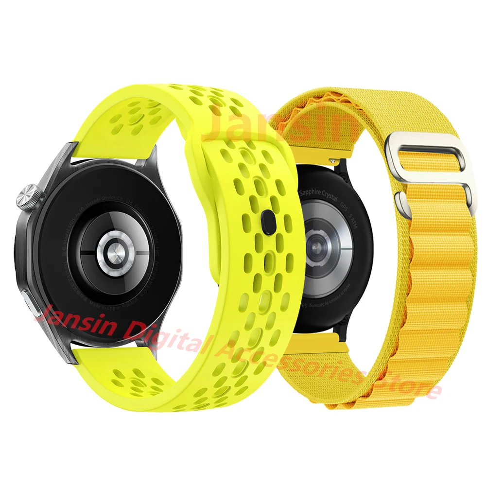 Nylon Loop & Silicone Replacement Watch Bands (2-Pack, 22mm)