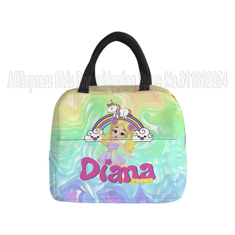 Diana And Roma Show Cooler Bags Kids Nurse Insulated Lunch Bag for School Office Nursing Portable Thermal Cooler Lunch Box 5