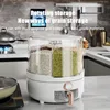 360 degree Household Rice Bucket Grain Storage Box Sealed Insect Moisture Proof Rice Storage Box Rice Tank Food Container 3