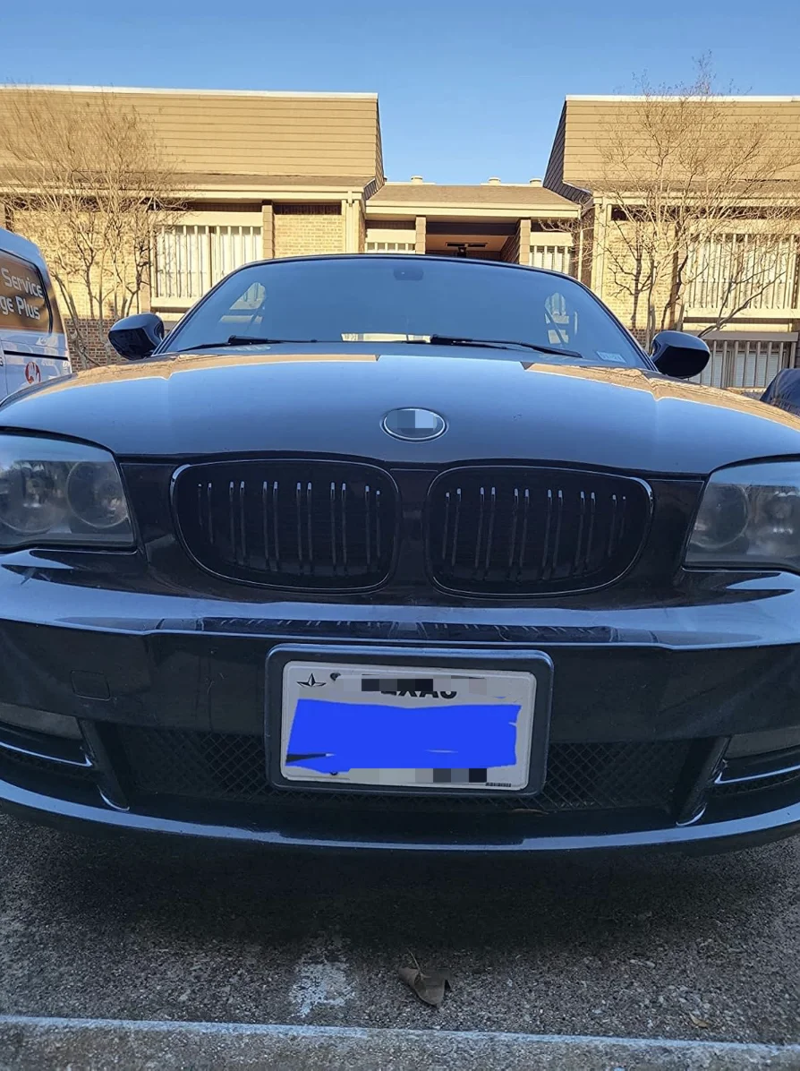 Für BMW E81 E87 E82 E88 128I 130I 135I Auto Front Stoßstange Nieren Grill Racing Grills Gitter Glanz Schwarz Dual Lamellen grill 07-11 – Detail 2