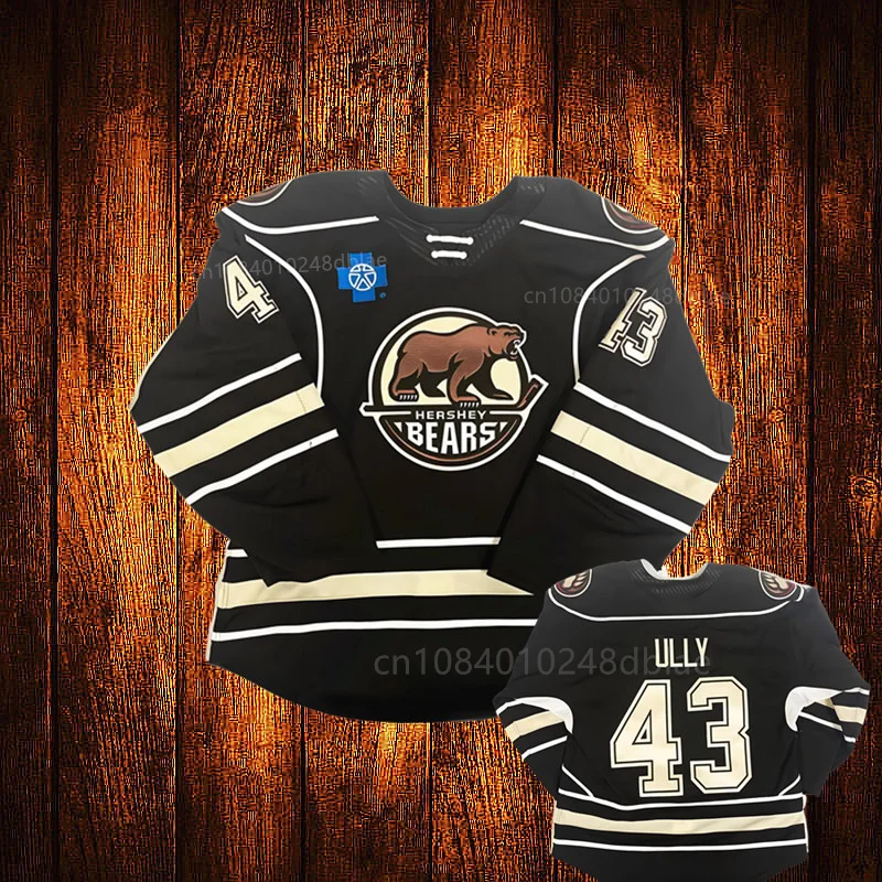 Vintage 2015 Hershey Bears 40 Caleb Herbert Chris Bourque Embroidery Hockey Jersey Youth Kids Adult Any Size And name 045 ice hockey jerseys