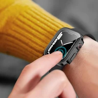 Verre + coque pour Apple Watch, protection d'écran pour iWatch série Ultra 11 10 9 8 7 SE2/3, 44mm 45mm 46mm 41 42 49 40 mm 5