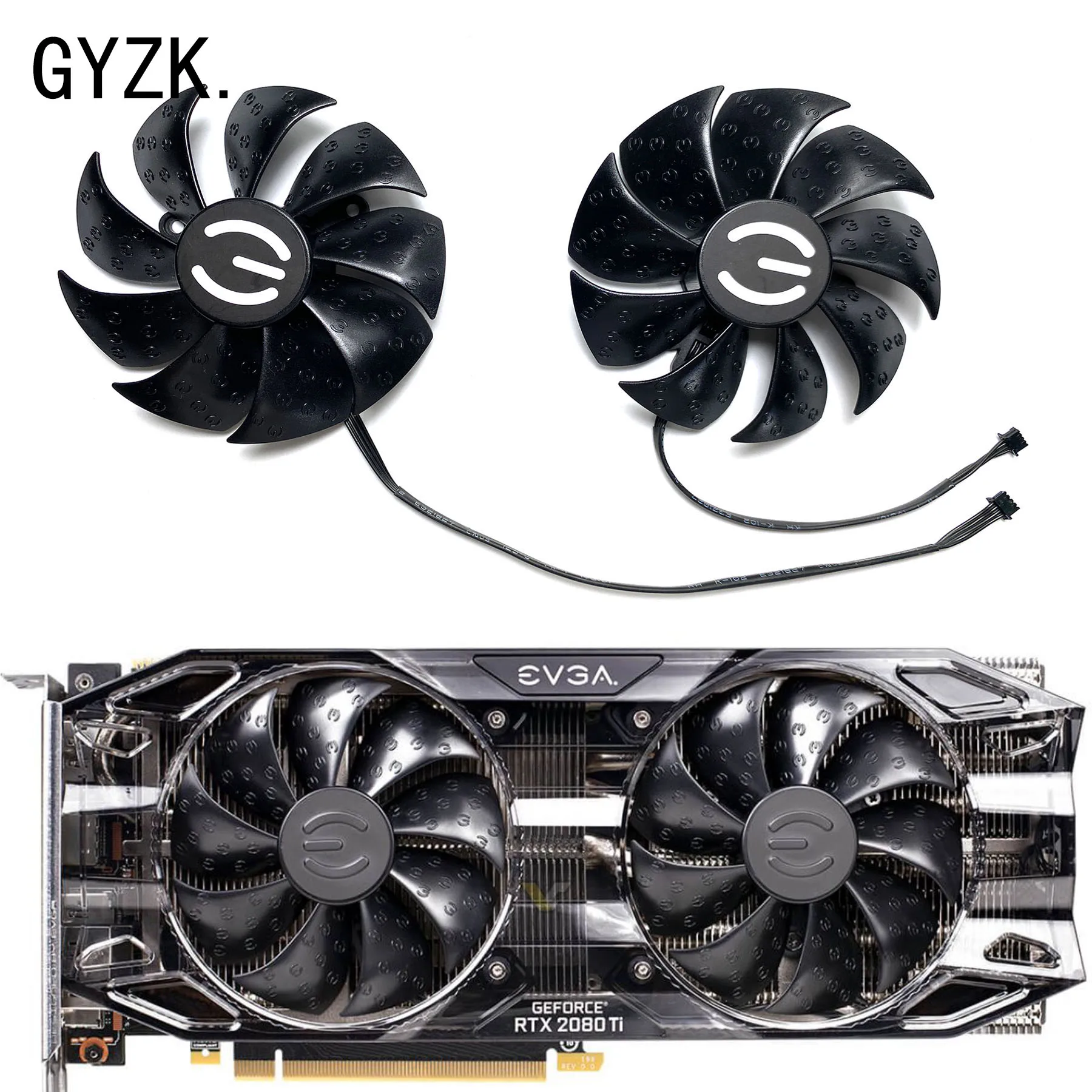 Nuovo Per Evga Geforce Rtx2060S 2070 2080 2080S 2080Ti Xc Nero Oc Ventola Di Ricambio Per Scheda Grafica Muslimah