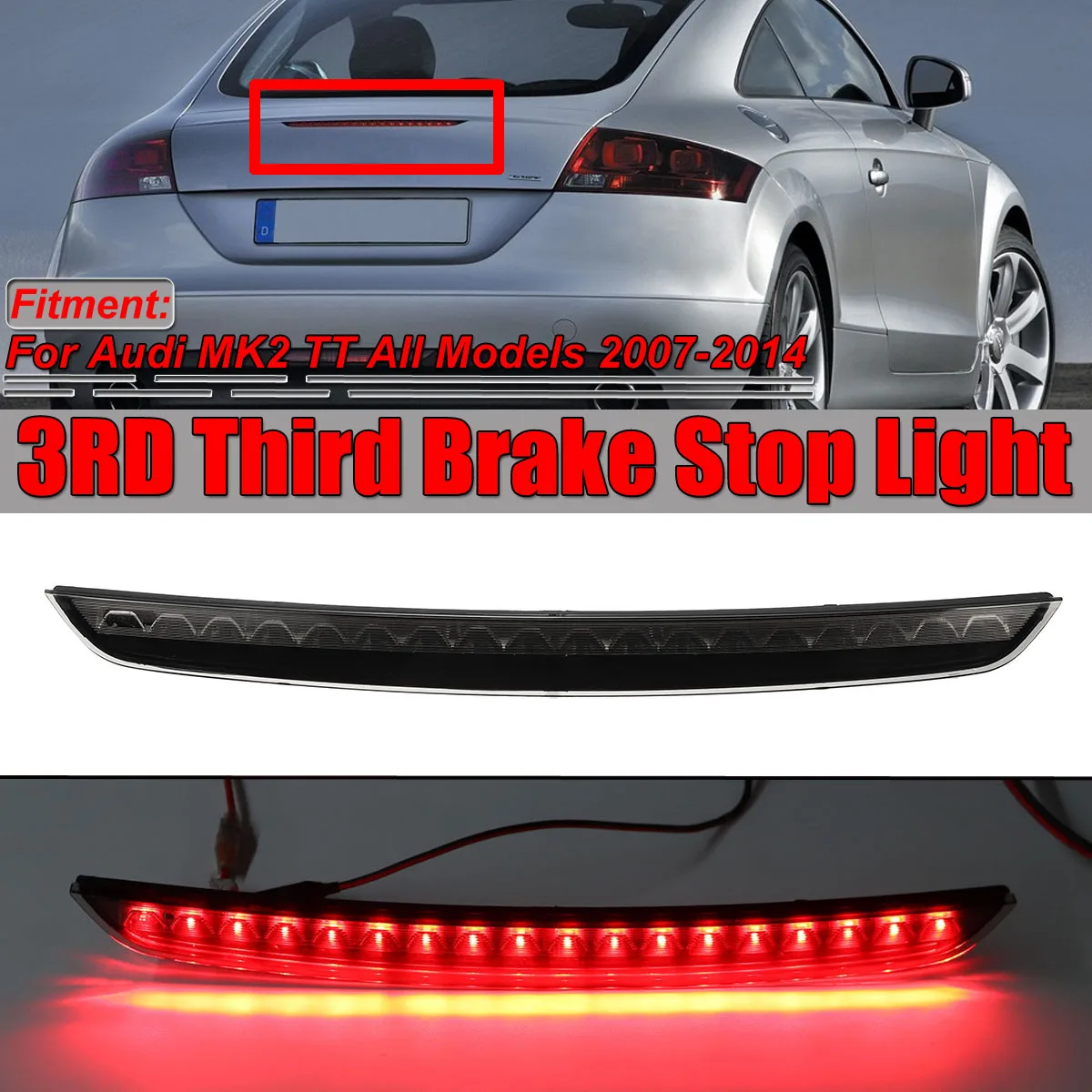 Troisième Feu Stop Pour Audi TT Mk2 (2006-2014) - Haute Visibilité, étanche, Installation Facile